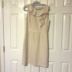 Antonio Melani Bodycon Striped Sheath Ruffle Dress